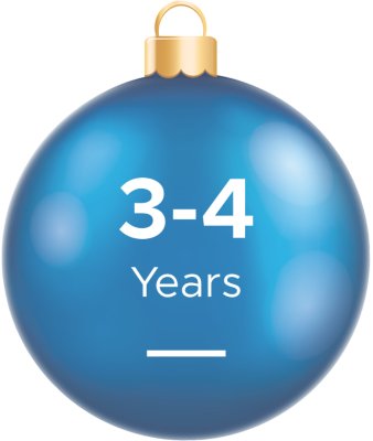 Shop gifts for ages three to four years.