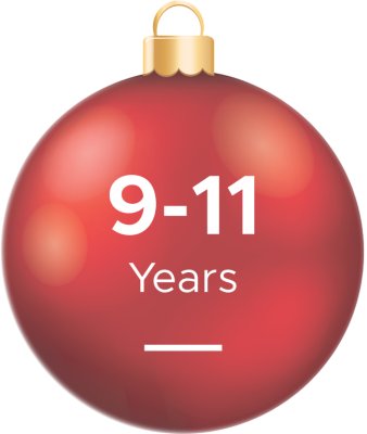 Shop gifts for ages nine to eleven years.