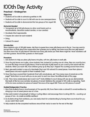 100th Day Activity