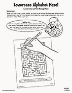 Lowercase Alphabet Maze!