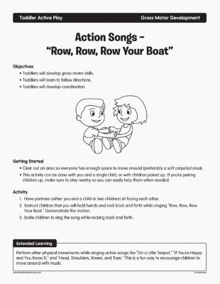 Action Songs - "Row, Row, Row Your Boat"