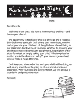 Back-to-School Night Letter