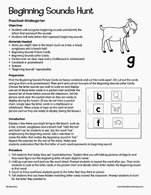 Beginning Sounds Hunt