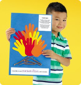 Campfire Handprint Craft