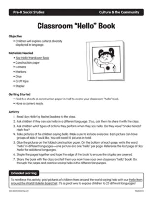 Classroom Hello Book