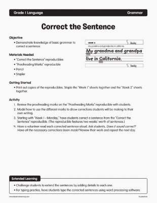 Correct the Sentence