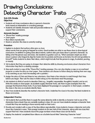 Drawing Conclusions: Detecting Character Traits