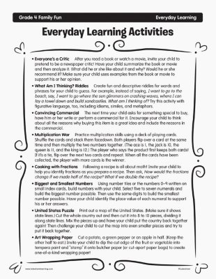 Everyday Learning Activities