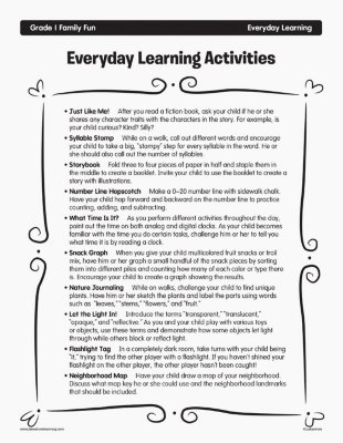 Everyday Learning Activities