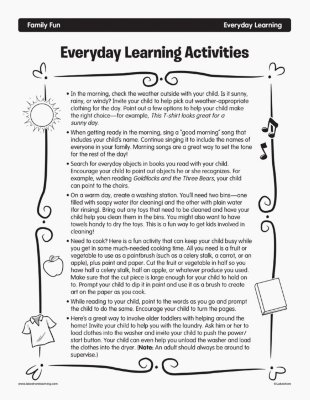 Everyday Learning Activities