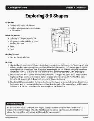 Exploring 3-D Shapes