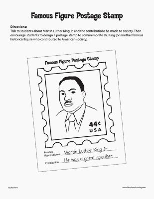 Famous Figure Postage Stamp
