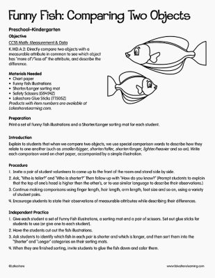 Funny Fish: Comparing Two Objects