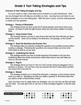 Reading Comp. Practice Test &ndash; Gr. 5