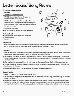 Letter Sound Song Review