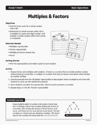 Multiples & Factors