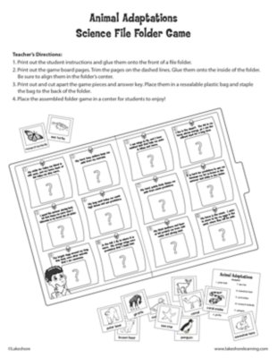 Science File Folder Game