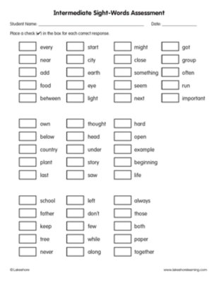 Sight-Words Assessment