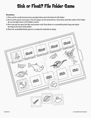 Sink or Float? File Folder Game