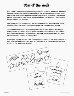 Student of the Week Resources