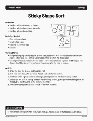 Sticky Shape Sort
