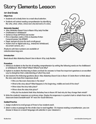 Story Elements Lesson