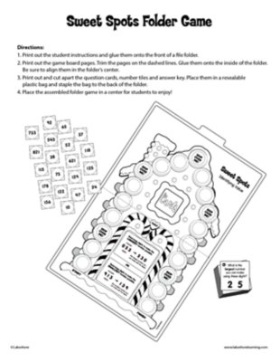 Sweet Spots Folder Game