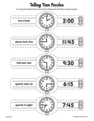 Telling Time Puzzles