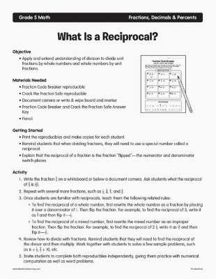What Is a Reciprocal?
