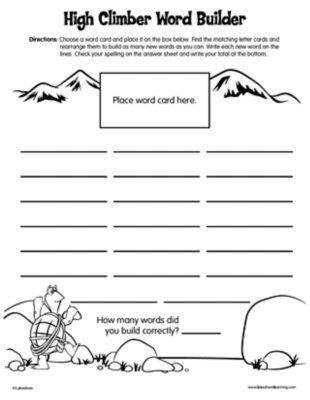 High Climber Word Builder