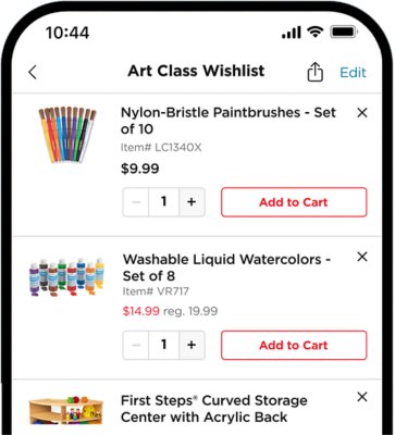 Shopping Lists | Lakeshore®