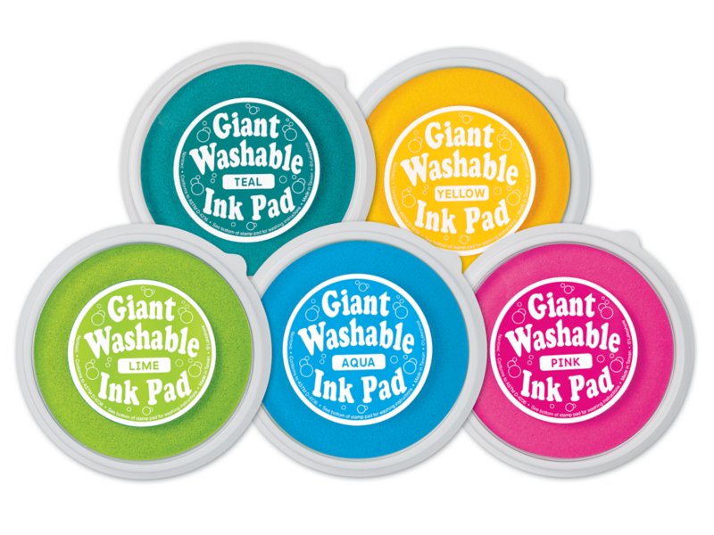 Giant Washable Color Ink Pads | Set 1 | Set of 5 Colors | Lakeshore
