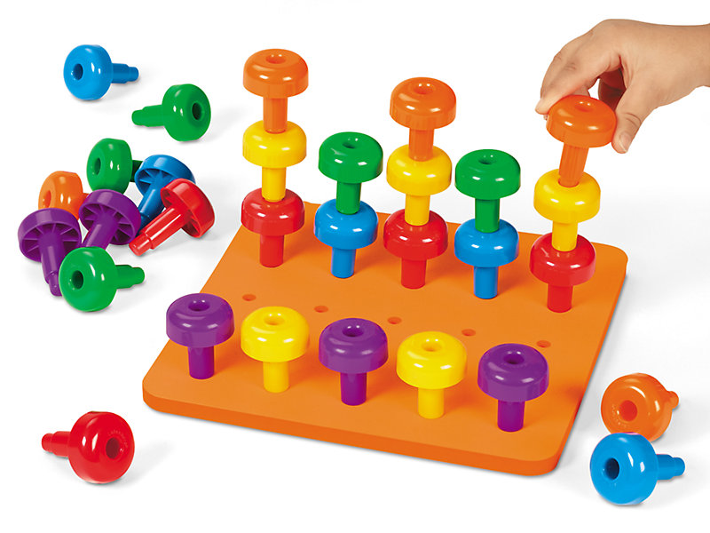Jumbo Lacing Shapes Pegboard Game Set / Kids Korner Toys