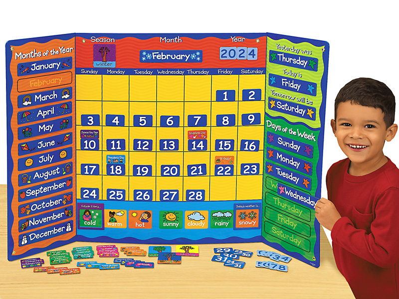 Learning Resources Magnetic Calendar 12 X 16-1/2 Inches for sale online 