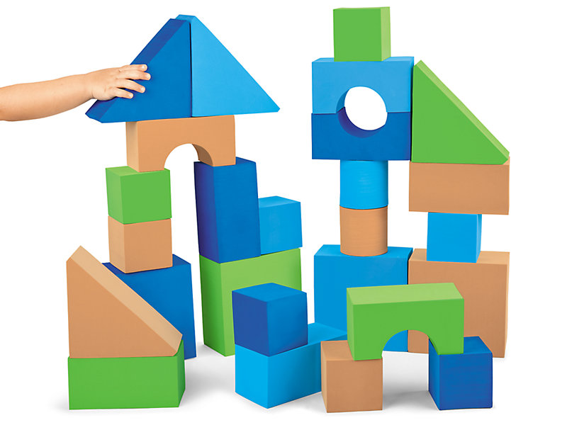 Giant Colorful Foam Block Shapes - FREE Shipping