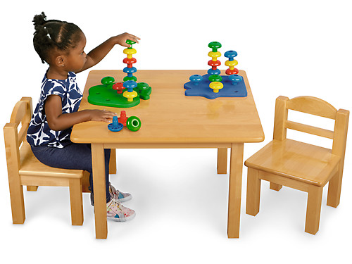Montessori Wooden Kids Play Table Set, Toddler Table Set OR