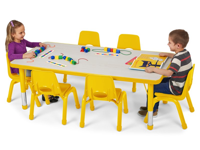 Kids Colors™ Adjustable Rectangular Table - 30