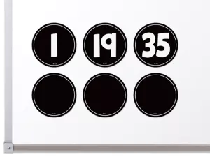 Black-And-White Numbers Magnetic Accents