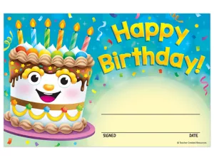 Birthday Cake Certificates