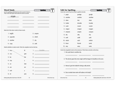 Building Spelling Skills Workbook&nbsp;- Gr.&nbsp;5