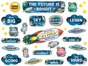 Outer Space Crew The Future Is Bright Bulletin Board Set