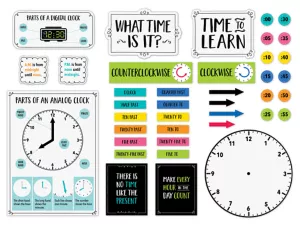 Core Decor Telling Time Bulletin Board Set