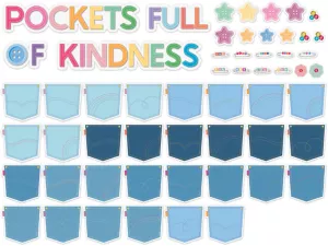 Crafty and Cool Pockets Full of Kindness Bulletin Board Set
