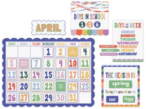 Color Crush Calendar Bulletin Board Set