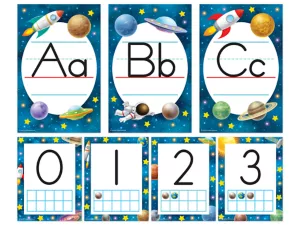 Outer Space Crew Alphabet Bulletin Board Set
