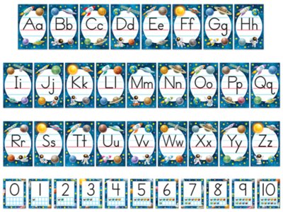 Outer Space Crew Alphabet Bulletin Board Set