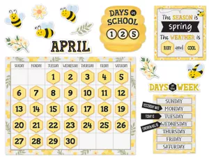 Buzzing Bees Calendar Bulletin Board Set