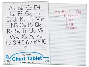1&nbsp;1/2" Ruled Chart Tablets