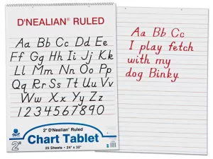 2" D`Nealian Ruled Chart Tablet