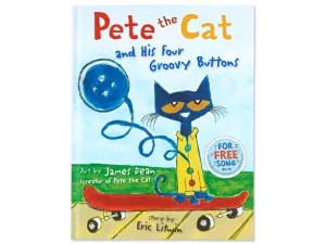 Pete the Cat<sup>®</sup> and His Four Groovy Buttons Hardcover Book